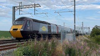 Midland Mainline Electrification Train past Kilby bridge jn 02.08.24