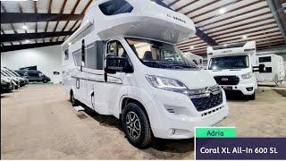 Schönstes Alkovenwohnmobil mit Doppelboden? Der brandneue Adria Coral XL All-In 660 SL Axess Mod.23