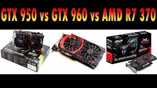 GTX 950 vs GTX 960 vs AMD R7 370- Full HD (Desempenho em Jogos)