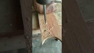 Homemade drill bit //woodworking #shorts