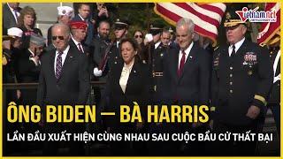 Tổng thống Mỹ Biden lần đầu xuất hiện cùng bà Harris sau thất bại cay đắng của Đảng Dân chủ