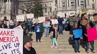 Protest against president Donald Trump's administration at PA State Capitol