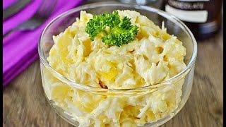 Салат с ананасами и крабовыми палочками! Крабовый салат рецепт.
