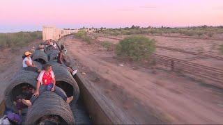 Riding 'the beast': Migrants board Mexico freight train to reach US