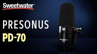 PreSonus PD-70 Dynamic Cardioid Broadcast Microphone Demo