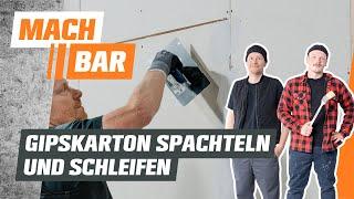 Gipskarton spachteln und schleifen | OBI