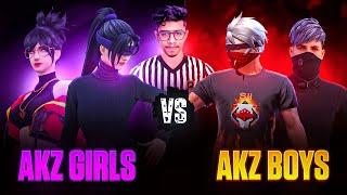 AKZ GIRLS VS AKZ BOYS  തീ പാറി  Freefire