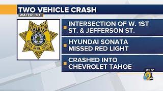 One Hurt after Waterloo Crash