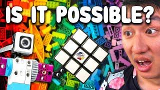 Can We Solve a Rubik's Cube Using ONLY LEGO?  Crazy Robot Challenge!