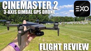 EXO Drones Cinemaster 2 Brushless 3-axis Gimbal GPS Drone Flight Review