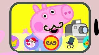 Filtros divertidos en el teléfono de Daddy Pig  | Los cuentos de Peppa la Cerdita