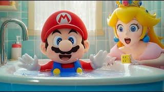 Baby Mario’s Bath Time! Lego Peach enter the Nintendo Switch to save Mario! Mario Story