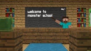 Monster School - First Day - Minecraft Animation (#1)