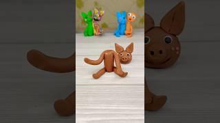 I Made Brown piggy with rainbow friend clay animation #rainbowfriends #clayanimation #stopmotion