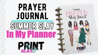 Print Pray Slay Summer Prayer Journal in my DIY Happy Planner Happy Notes