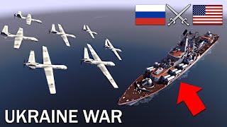 AMERICAN UAVS ATTACKED RUSSIAN WARSHIP MOSCOW - BATTLE FOR THE BLACK SEA (MowAs2 Battle Simulation)