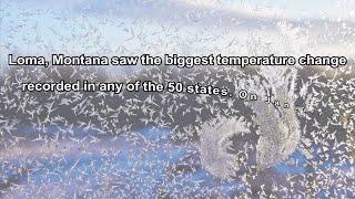 Most extreme temperatures & changes recorded in Montana