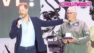 Prince Harry Speaks & Honors Military Veterans At Kevin Costner's Event In Santa Barbara, CA