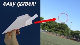 GLIDER PAPER PLANE EASY - How to Make a Simple Paper Airplane Glider