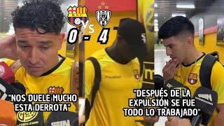 Declaraciones de los jugadores de Barcelona SC luego de la derrota ante IDV