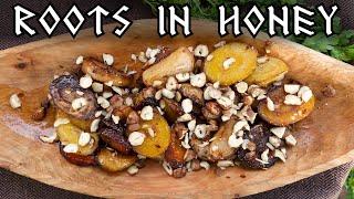 Roasted Root Vegetables with Honey and Hazelnuts | Viking Food and Cooking | Viking Tarp Camping