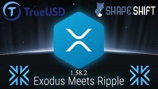 Exodus Update Adds RIPPLE and TrueUSD