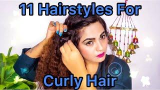 11 Daily hairstyles for curly and Frizzy Hairs /Girls hairstyles-11 हेयरस्टाइल कर्ली बालों के लिए