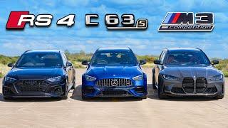 Кто победит в заезде: новый AMG C63 или BMW M3 или же Audi RS4?