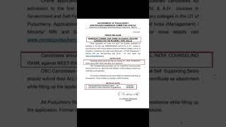 puducherry neet 2022 counseling date released