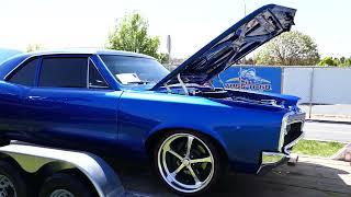 Bright Royal Blue 1967 Pontiac GTO Classic Car @ Havoc 'N Washington Car Show - Utah