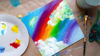 RAINBOW | Of three colors | How to Make Smooth Transitions | Drawing for children and adults