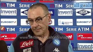 Sarri parla dei cori contro Napoli ed i napoletani.. una lezione di vita.. grazie mister