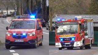 (KEF mit alarm zur Wache) MLF + KEF Freiwillige Feuerwehr der Stadt Kleve auf Einsatzfahrt