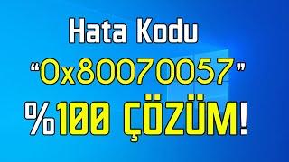 ERROR CODE 0x80070057 EN KOLAY ÇÖZÜMÜ! | Windows 10/8/7