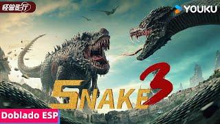 Spanish DUB【Snake 3】Pangu King Snake vs. Tyrannical Bone Dragon! | YOUKU MONSTER MOVIE