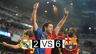 Real Madrid vs Barcelona | 2-6 | extended highlights and Goals | UCL 2008/09