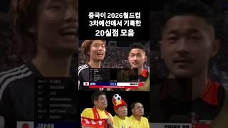 중국이 2026월드컵 3차예선에서 기록한 20실점 모음 #축구 #football #중국