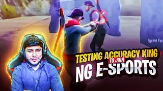 100% ACCURACY KING  TESTING  To Join NG E-SPORTS  @NonstopGaming_  1 V 1