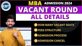 MBA Vacant Round Admission Process 2024 | MBA Vacant Round Detail Process 2024