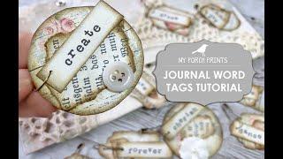 Junk Journal Word Tags Tutorial MPP