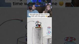 Turns out she better than me #cuphead #tutorial #coopgame #twoplayergame #funnygaming #gamercouple