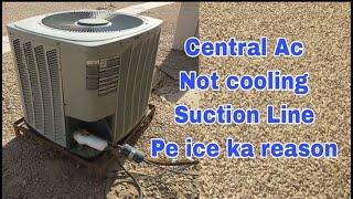 Central Ac suction Line making ice || How many types Reason of ice ||   Outdoor Unit ice solutions