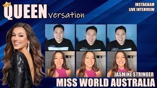 QUEENversation with Miss World Australia, Jasmine Stringer (Road to the 72nd Miss World)