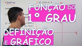 FUNÇÃO DO 1º GRAU: DEFINIÇÃO E GRÁFICO