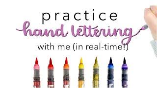 How To Practice Hand Lettering! Practice Brush Lettering With Me in Real Time