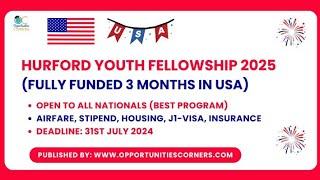 Hurford youth fellowship program 2025 in the USA | Fully funded