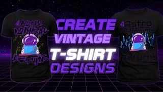 Vintage Shirt Design Tutorial on Canva & Vista Create