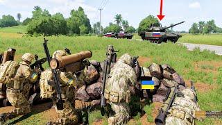 see the bravery of Ukrainian soldiers in ambushing a horde of Russian tanks at close range;