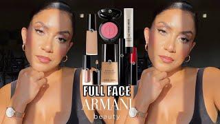 FULL FACE ARMANI BEAUTY MAKEUP (one brand) + WEAR TEST *oily skin* | MagdalineJanet