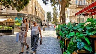 Baku City Center -Summer, September 2021  Nizami Street - Walking Tour -  Azerbaijan, Downtown